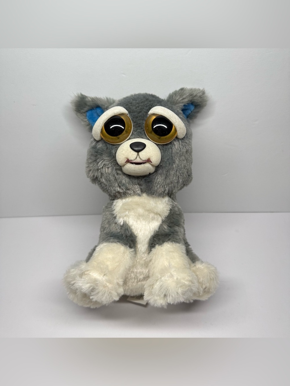 Feisty Pets Sammy Suckerpunch 9” Husky Dog Wolf Evil Grin Stuffed Plush Toy 2017